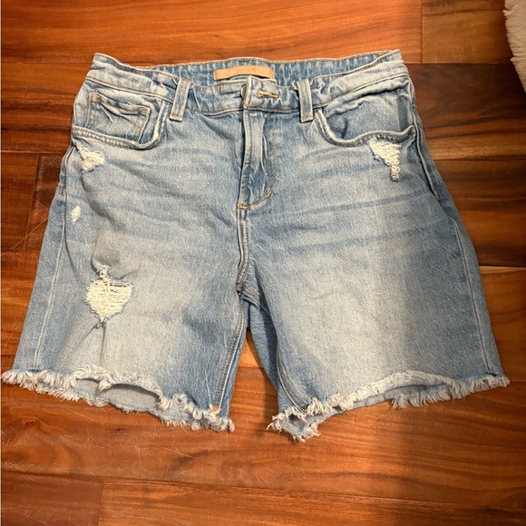 Joe's Jeans Light Blue Distressed Jean Shorts - Picture 1 of 8